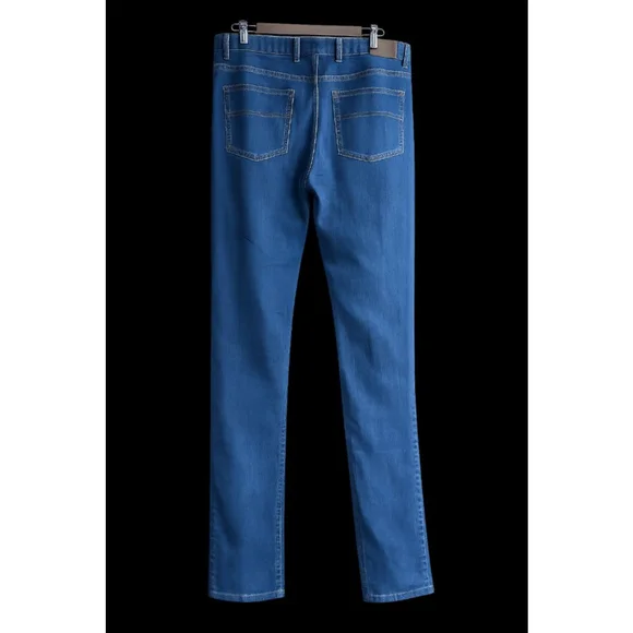 Ermenegildo Zegna Japanese Denim Jeans 35 Luxury Designer Dark Wash Straight Fit - Picture 3 of 7